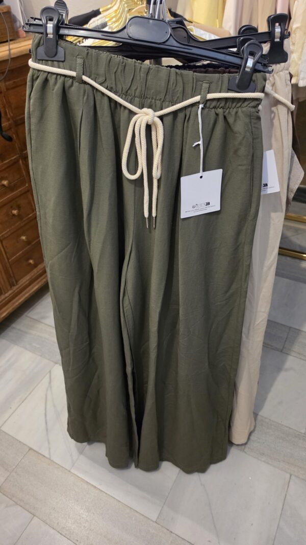 Kalhoty Palazzo khaki