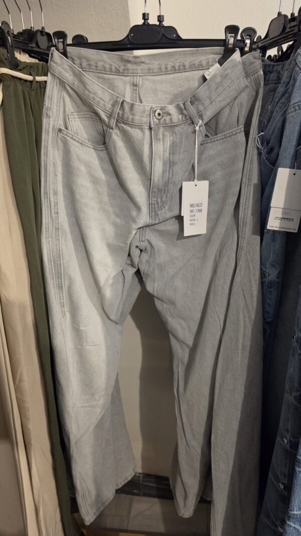 Jeans šedé L