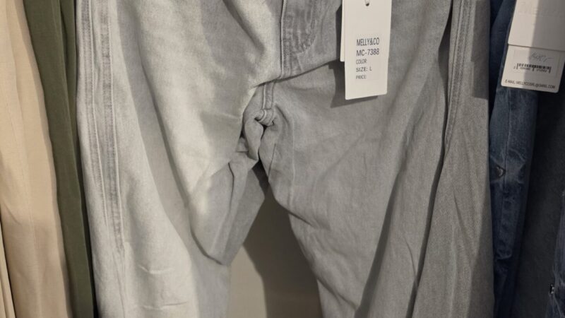 Jeans šedé L