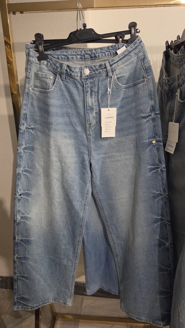 Jeans srdíčka XL