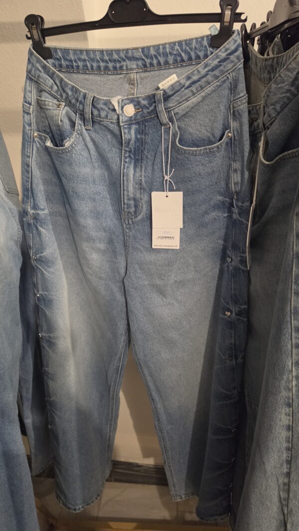 Jeans srdíčka M